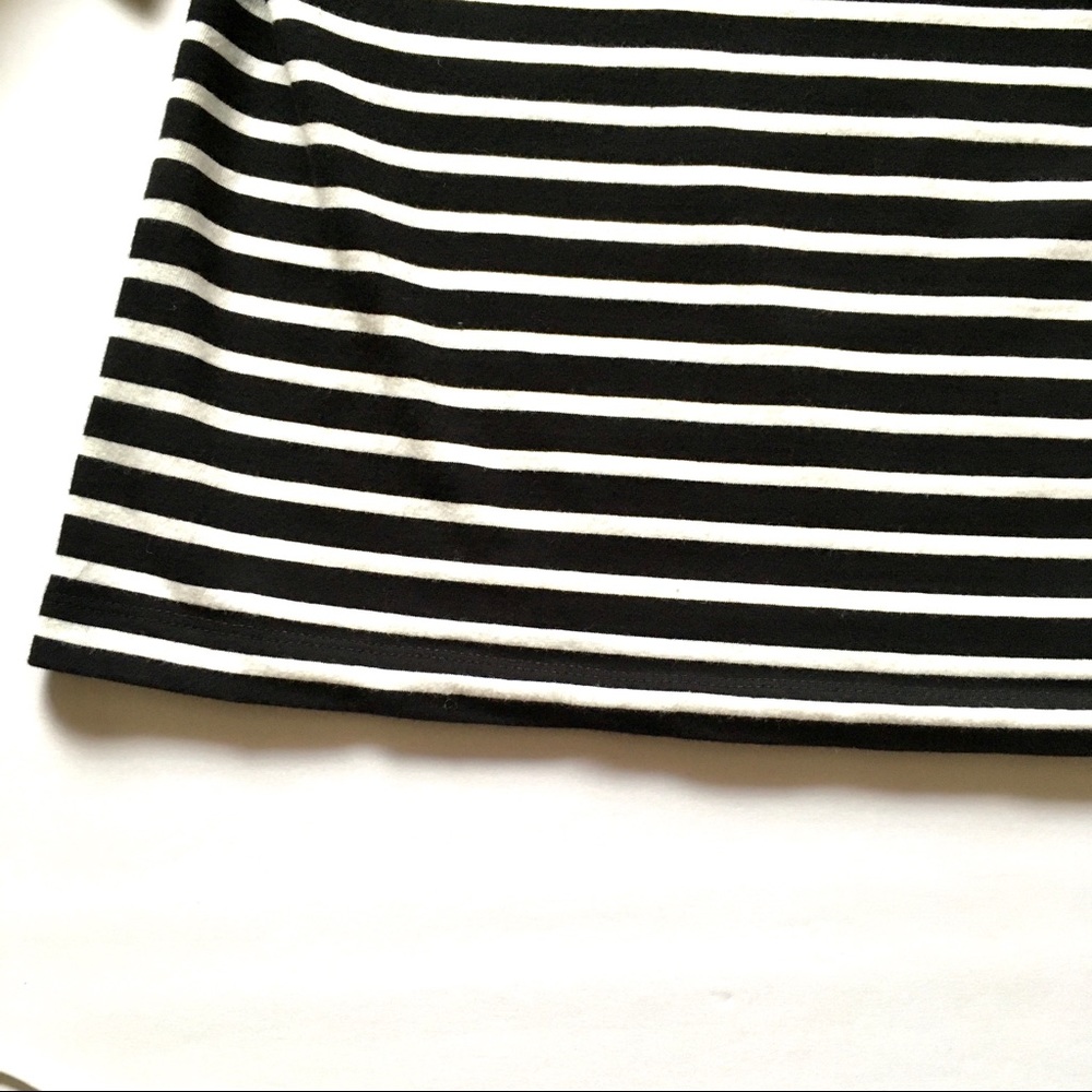 Ruby Rd. Basic Black & White Striped Tee - image 4